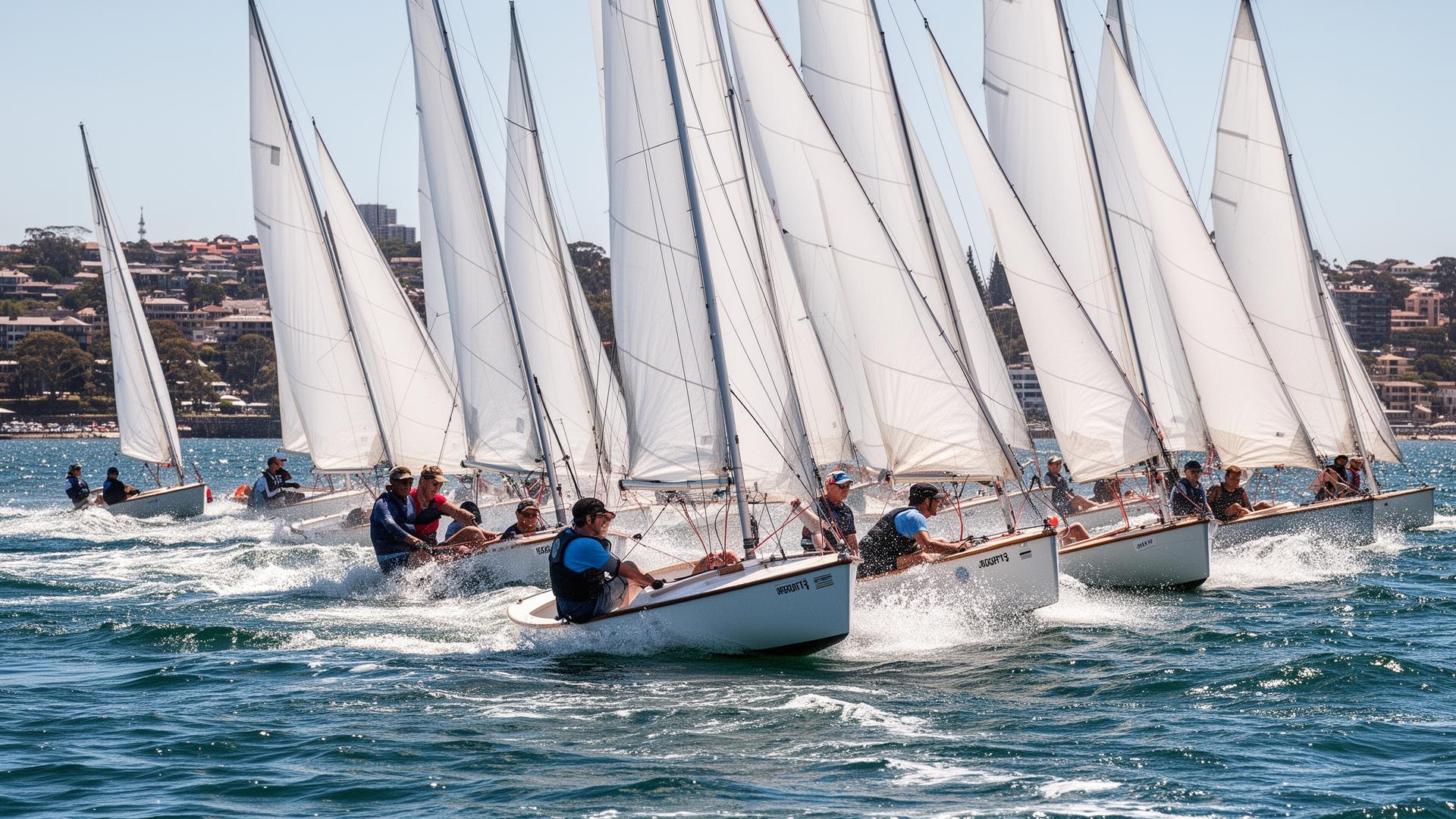 13ft skiff sailing on Sydney Harbour